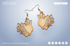 Celestial Wing Earrings Laser Cut Product Image 2