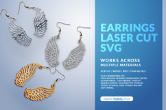 Celestial Wing Earrings Laser Cut Product Image 3