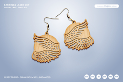 Celestial Wing Earrings Laser Cut Product Image 2