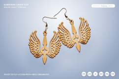 Celestial Wing Earrings Laser Cut Product Image 2