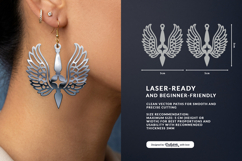 Celestial Wing Earrings Laser Cut Product Image 1