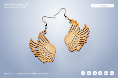 Celestial Wing Earrings Laser Cut Product Image 1
