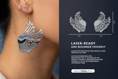 Celestial Wing Earrings Laser Cut Product Image 2
