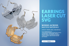 Celestial Wing Earrings Laser Cut Product Image 3