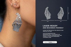 Celestial Wing Earrings Laser Cut Product Image 1