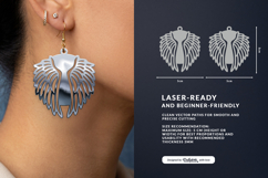 Celestial Wing Earrings Laser Cut Product Image 3