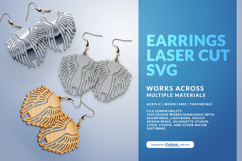 Celestial Wing Earrings Laser Cut Product Image 1