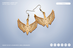 Celestial Wing Earrings Laser Cut Product Image 2