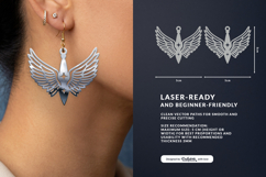 Celestial Wing Earrings Laser Cut Product Image 1
