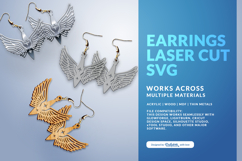 Celestial Wing Earrings Laser Cut Product Image 3