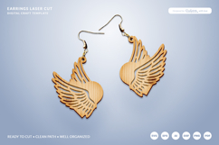 Celestial Wing Earrings Laser Cut Product Image 1
