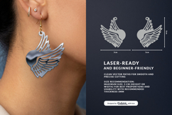 Celestial Wing Earrings Laser Cut Product Image 2