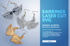 Celestial Wing Earrings Laser Cut Product Image 3