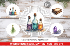 Celestial Witchy Apothecary Wind Spinner Product Image 1