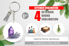 Celestial Witchy Apothecary Keychain Product Image 1