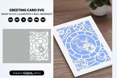 Capricorn Celestial Zodiac Card SVG Astrology Greeting Card Product Image 1