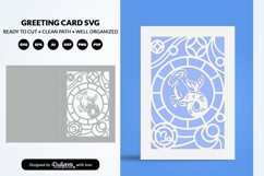 Capricorn Celestial Zodiac Card SVG Astrology Greeting Card Product Image 2