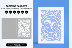 Gemini Celestial Zodiac Card SVG Astrology Greeting Card Product Image 2
