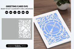 Sagittarius Celestial Zodiac Card SVG Astrology Greeting Car Product Image 2