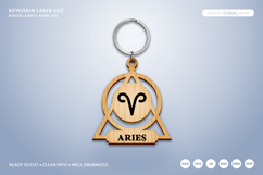 Celestial Zodiac Keychain Laser Cut SVG - Aries Product Image 2