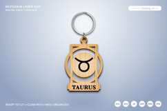 Celestial Zodiac Keychain Laser Cut SVG - Taurus Product Image 1