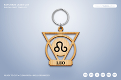Celestial Zodiac Keychain Laser Cut SVG - Leo Product Image 1