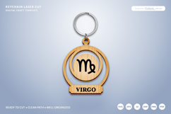 Celestial Zodiac Keychain Laser Cut SVG - Virgo Product Image 1