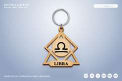 Celestial Zodiac Keychain Laser Cut SVG - Libra Product Image 2