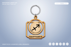 Celestial Zodiac Keychain Laser Cut SVG - Sagitarius Product Image 2