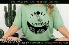 CAPRICORN Zodiac Sign SVG for Cricut Celestial moon SVG Product Image 4