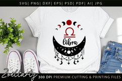 LIBRA Zodiac Sign SVG for CRICUT Celestial Moon T-shirt Mug Product Image 2