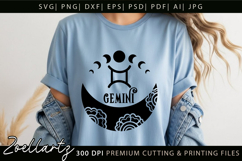 GEMINI Zodiac Sign SVG for Cricut Celestial moon SVG Product Image 2