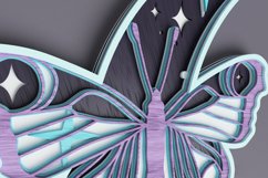 Celestial laser cut file - Layered Crescent Moon Butterfly Product Image 4
