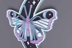 Celestial laser cut file - Layered Crescent Moon Butterfly Product Image 5