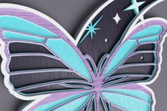 Celestial laser cut file - Layered Crescent Moon Butterfly Product Image 5
