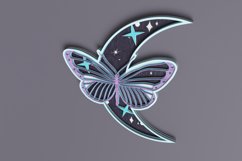 Celestial laser cut file - Layered Crescent Moon Butterfly Product Image 2