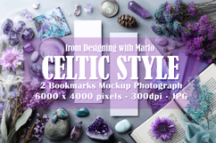 2 White Bookmark Mockup, Celtic Mockup, Mock Up Photo, p2 Product Image 1