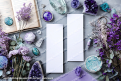 2 White Bookmark Mockup, Celtic Mockup, Mock Up Photo, p5 Product Image 2