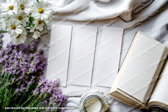 3 White Bookmark Mockup, Celtic Mockup, Floral Photo, p10 Product Image 2
