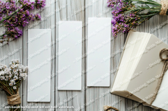 3 White Bookmark Mockup, Celtic Mockup, Floral Photo, p12 Product Image 2
