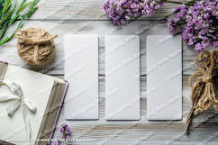 3 White Bookmark Mockup, Celtic Mockup, Floral Photo, p17 Product Image 2