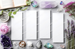 4 White Bookmark Mockup, Celtic Mockup, Floral Photo, p18 Product Image 2