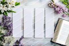 4 White Bookmark Mockup, Celtic Mockup, Floral Photo, p3 Product Image 2