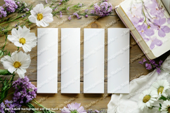 4 White Bookmark Mockup, Celtic Mockup, Floral Photo, p5 Product Image 2