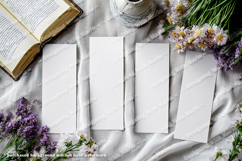 4 White Bookmark Mockup, Celtic Mockup, Floral Photo, p53 Product Image 2