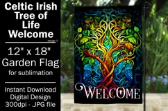 Celtic Irish Garden Flag, Tree of Life 12x18 Garden Flag, d1 Product Image 1