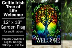 Celtic Irish Garden Flag, Tree of Life 12x18 Garden Flag, d2 Product Image 1