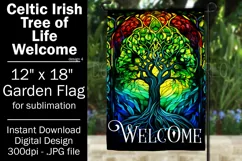 Celtic Irish Garden Flag, Tree of Life 12x18 Garden Flag, d4 Product Image 1