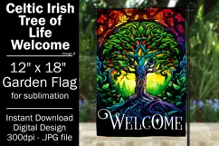 Celtic Irish Garden Flag, Tree of Life 12x18 Garden Flag, d6 Product Image 1