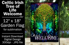 Celtic Irish Garden Flag, Tree of Life 12x18 Garden Flag, d7 Product Image 1